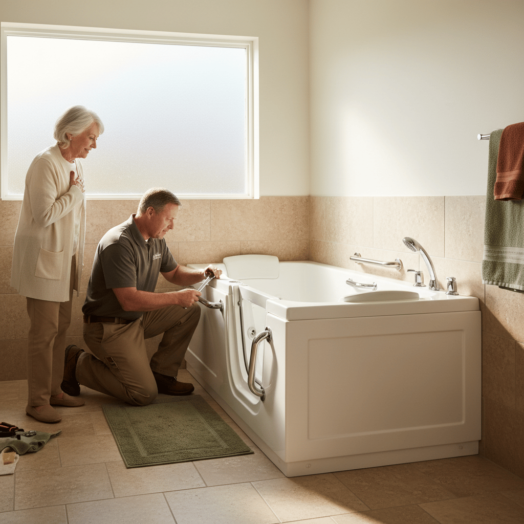 Accessible bathroom modification